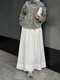 Poplin cotton skirt