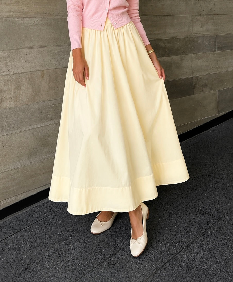 Poplin cotton skirt