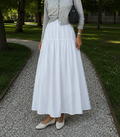 Cloud poplin skirt